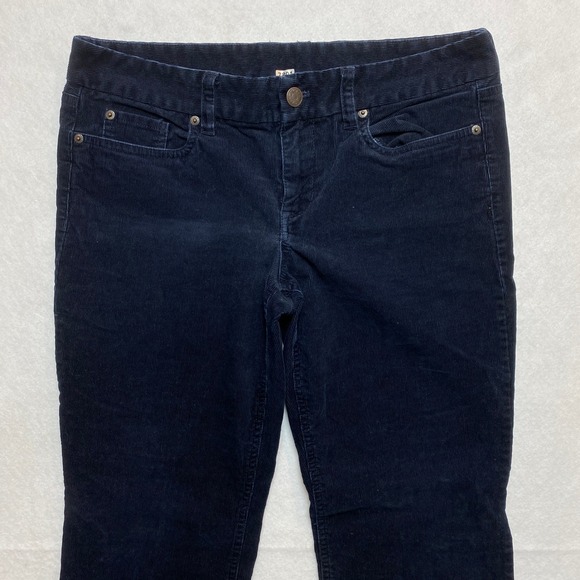 J. Crew Bootcut Corduroy Pants Womens Size 31R Navy Blue Favorite Fit - Picture 2 of 9